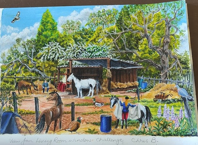 Chris B, Through my window, acrylic.jpg